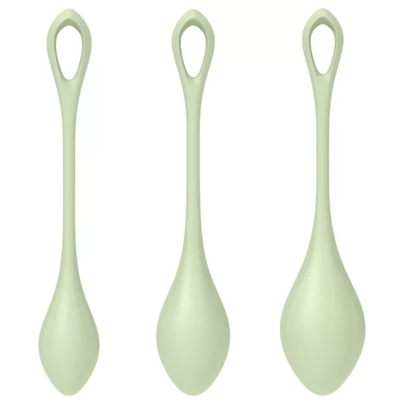 Satisfyer Yoni Power 2 - bækkenbundskugler sæt - 3 stk - grøn
