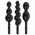 Satisfyer - analplug sæt - 3 stk - sort