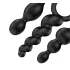 Satisfyer - analplug sæt - 3 stk - sort