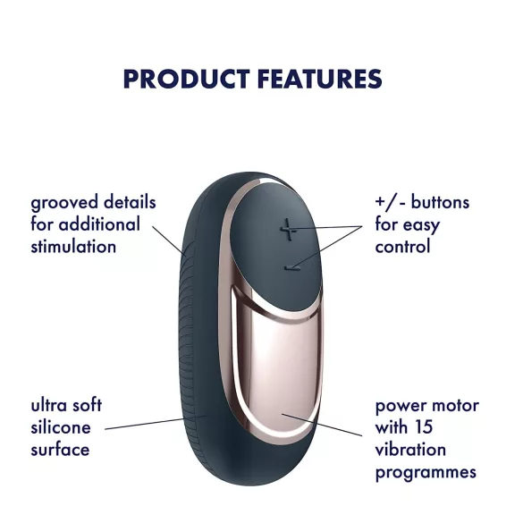 Satisfyer - klitorisvibrator med genopladeligt batteri - sort