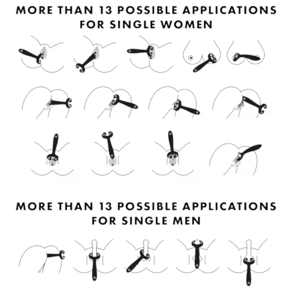 Satisfyer Endless Fun - parvibrator - genopladelig vandtæt - sort