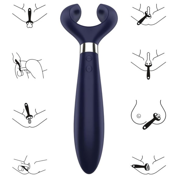 Satisfyer Endless Fun - parvibrator - genopladelig vandtæt - blå