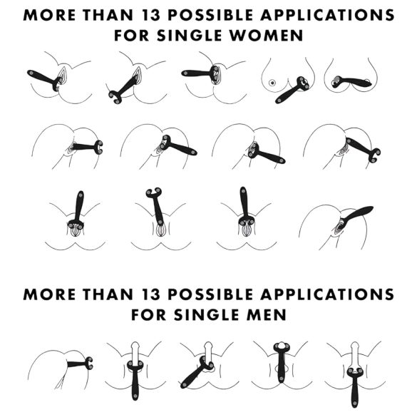 Satisfyer Endless Fun - parvibrator - genopladelig vandtæt - blå