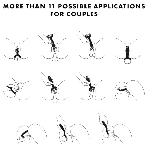 Satisfyer Endless Fun - parvibrator - genopladelig vandtæt - blå