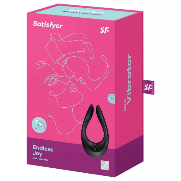 Satisfyer Endless Joy - parvibrator - genopladelig, vandtæt - sort