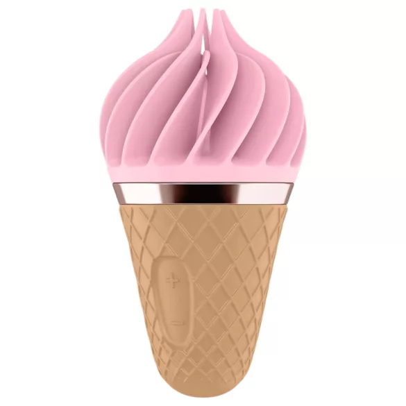Satisfyer Sweet Treat - klitorisvibrator med rotation - genopladelig - pink/brun