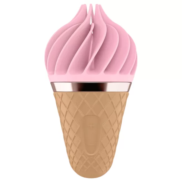 Satisfyer Sweet Treat - klitorisvibrator med rotation - genopladelig - pink/brun