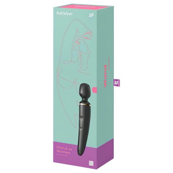 Satisfyer Wand-er Woman - vandtæt massagevibrator - sort