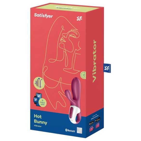 Satisfyer Hot Bunny - klitorisvibrator med varmefunktion - rød