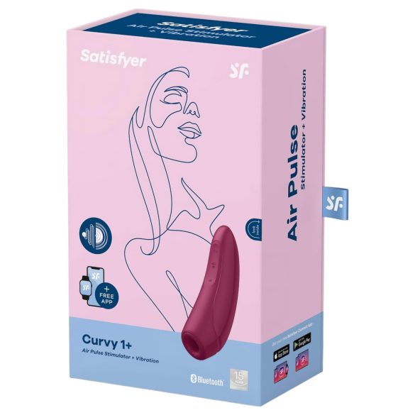 Satisfyer Curvy 1+ - smart luftbølger klitoris stimulator (rød)