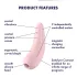 Satisfyer Curvy 2+ - App‑styret luftbølge‑klitorisstimulator (pink)