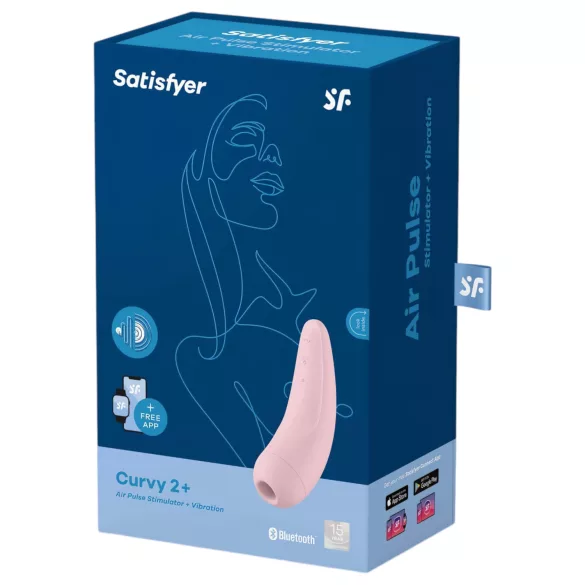 Satisfyer Curvy 2+ - App‑styret luftbølge‑klitorisstimulator (pink)