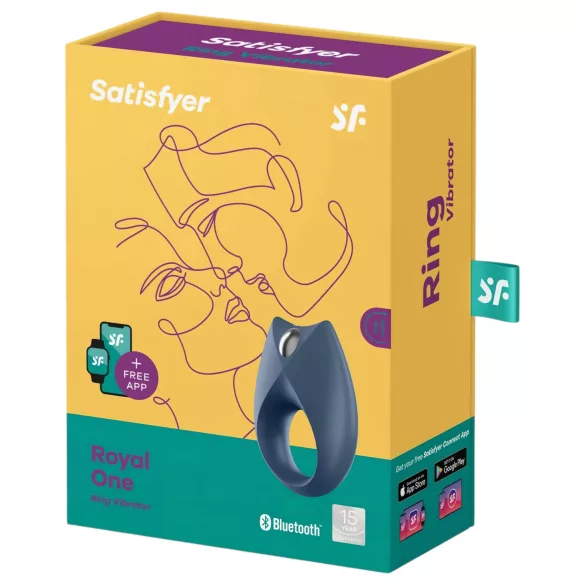 Satisfyer Royal One - App-styret vibrerende penisering til mænd (blå)