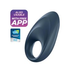   Satisfyer Mighty One - penisring med vibration - bluetooth - blå