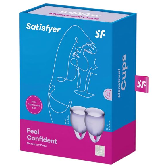 Satisfyer - menstruationskop sæt - silikone - lilla