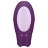 Satisfyer Double Joy - smart, vandtæt parvibrator (lilla)