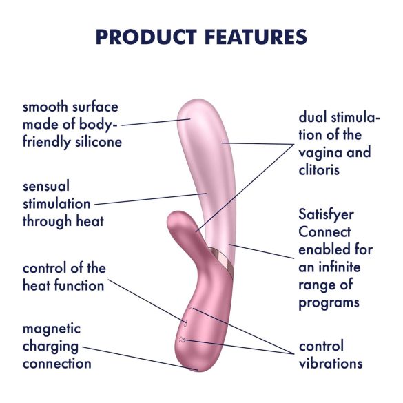 Satisfyer Hot Lover - klitorisvibrator med varme - pink