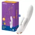 Satisfyer Double Flex - App-styret vibrator med klitorisstimulator (hvid)