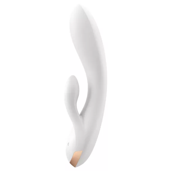 Satisfyer Double Flex - App-styret vibrator med klitorisstimulator (hvid)