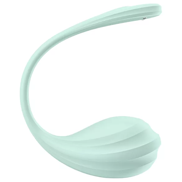Satisfyer Smooth Petal - bærbart app-styret vibrerende æg (grøn)