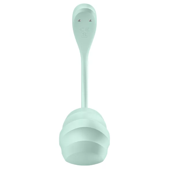 Satisfyer Smooth Petal - bærbart app-styret vibrerende æg (grøn)
