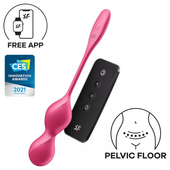 Satisfyer Love Birds 2 - App-styret vibrerende geishakugle (pink)
