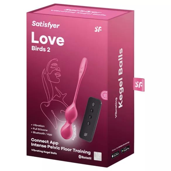 Satisfyer Love Birds 2 - App-styret vibrerende geishakugle (pink)