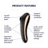 Satisfyer Dual Kiss - genopladelig vaginal- og klitorisvibrator (sort)