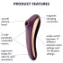 Satisfyer Dual Kiss - 2i1 vibrator - vaginal og klitoris - lilla