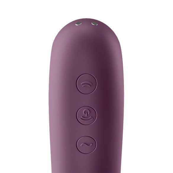 Satisfyer Dual Kiss - 2i1 vibrator - vaginal og klitoris - lilla