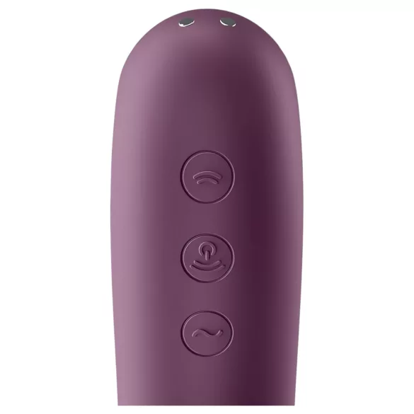 Satisfyer Dual Kiss - 2i1 vibrator - vaginal og klitoris - lilla