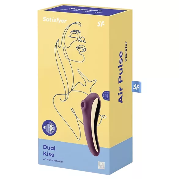 Satisfyer Dual Kiss - 2i1 vibrator - vaginal og klitoris - lilla