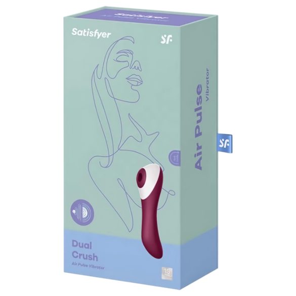 Satisfyer Dual Crush - rabbitvibrator - klitoris og G-punkt - rød