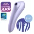 Satisfyer Dual Pleasure - lufttryksvibrator med vibration - lilla