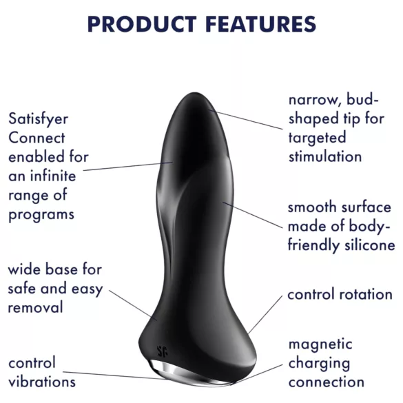 Satisfyer - analvibrator med perler - sort