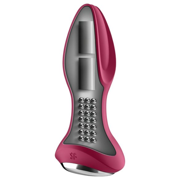 Satisfyer Rotator Plug 2 - genopladelig erotisk perle-analvibrator (rød)