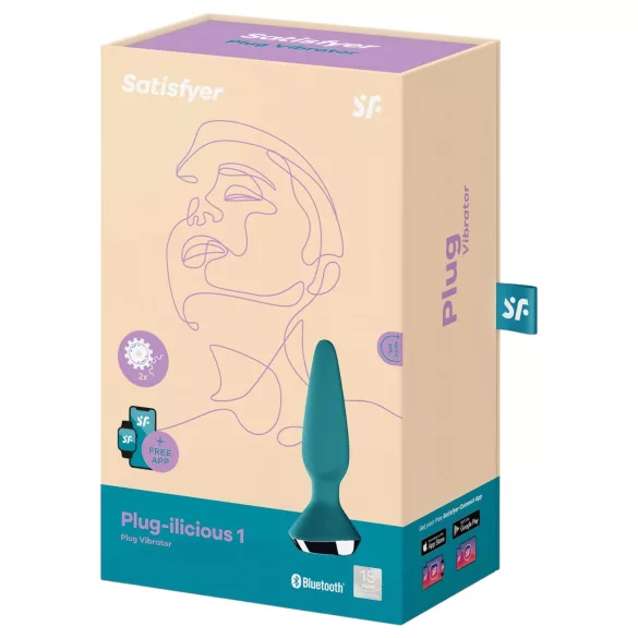 Satisfyer Plug-ilicious 1 - App-styret analvibrator (grøn)