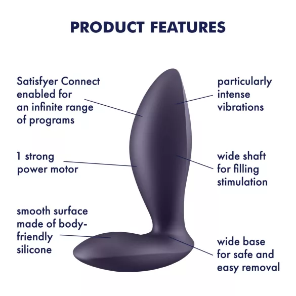 Satisfyer - analvibrator med appstyring - lilla