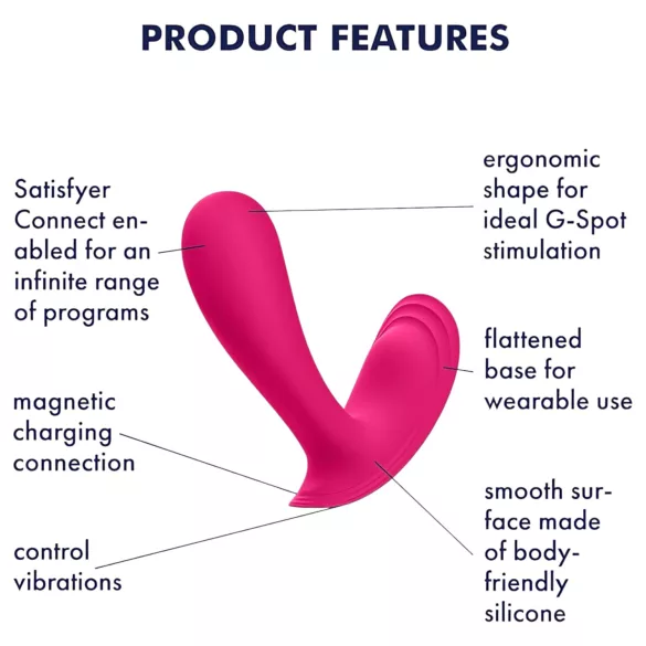 Satisfyer Top Secret - app-styret vibrator (pink)