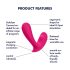 Satisfyer Top Secret - vibrator med 2 motorer - smart - pink