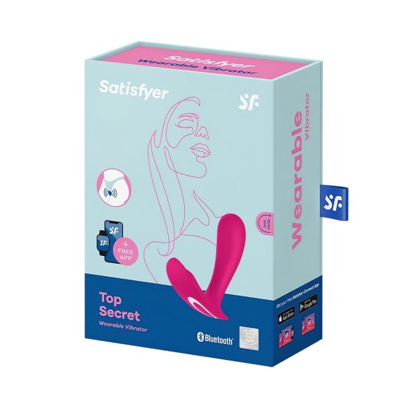 Satisfyer Top Secret - vibrator med 2 motorer - smart - pink