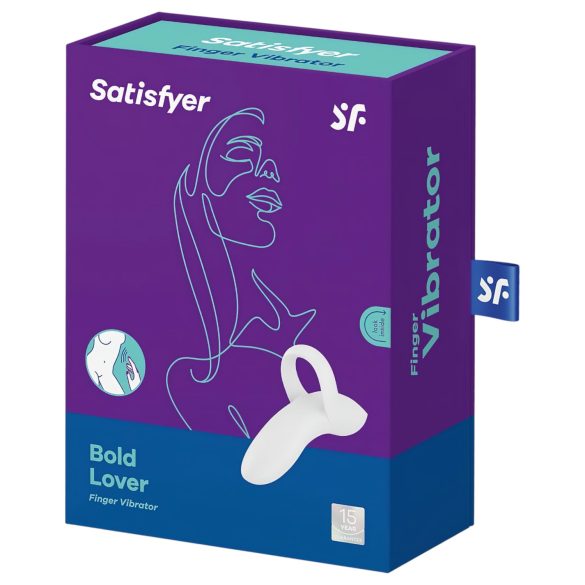 Satisfyer Bold Lover - fingervibrator - genopladelig, vandtæt - hvid