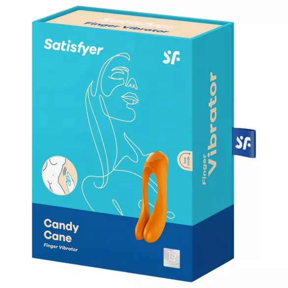 Satisfyer Candy Cane - vibrator med to arme - genopladelig vandtæt - orange
