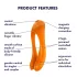 Satisfyer Candy Cane - vibrator med to arme - genopladelig vandtæt - orange