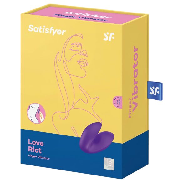 Satisfyer Love Riot - genopladelig vandtæt finger vibrator - lilla