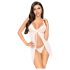 Penthouse - babydoll med g-streng - gennemsigtig - hvid - L/XL