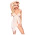 Penthouse Sweet Beast - Roset Babydoll Sæt (Hvid) - M/L