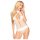 Penthouse Perfect Lover - body med halsbånd - hvid - M/L
