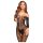 Penthouse Dreamy Diva - bodystocking med zigzag mønster - sort - XL