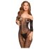 Penthouse Dreamy Diva - bodystocking med zigzag mønster - sort - XL